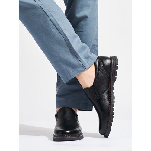 Shelvt men's Black Slip-On Shoes Cene