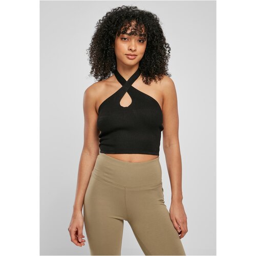 Urban Classics Women&amp;#039;s crossed neck warmer Top black Slike