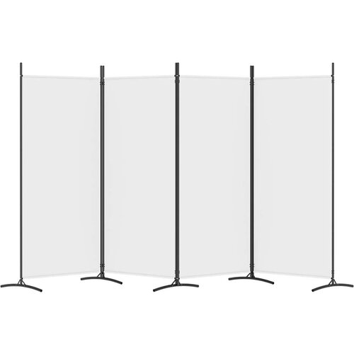  Sobna pregrada s 4 panela bijela 346 x 180 cm od tkanine Slike