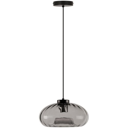 Osram Luster na sajli DECOR SMOKE 1xE27/12W/230V prečnik 28 cm crna/zadimljeno siva Slike