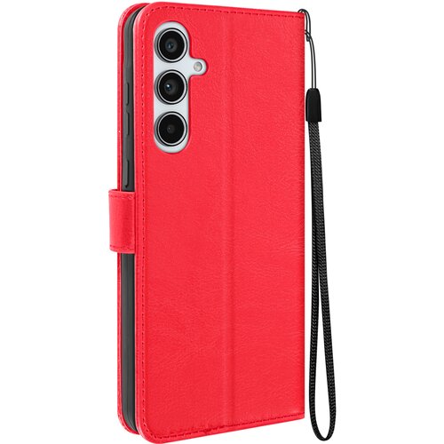 Oem Mayaxess, Torbica s preklopom za Samsung Galaxy A55 Zaščita z zapestnim trakom Večnamenska zaklopka, Rdeča, (5000208756) Cene