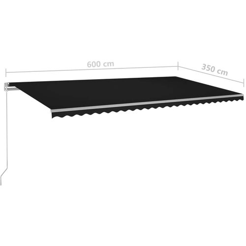  Tenda na ručno uvlačenje 600 x 350 cm antracit Slike