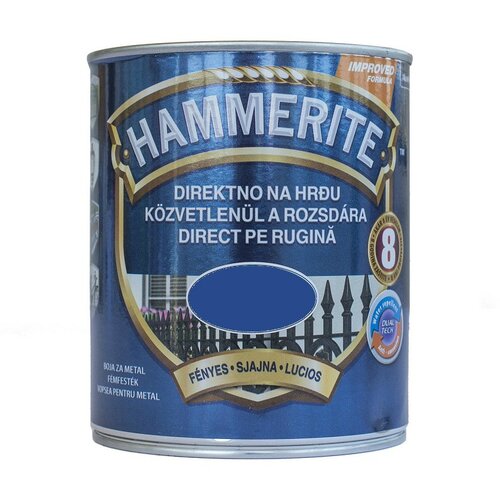 HAMMERITE Lak za kovino Hammerite Sijaj (750 ml, temno moder) Slike