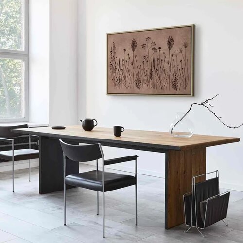  Slika - Wildflowers – black plants on lime-wash background 60x40 Cene