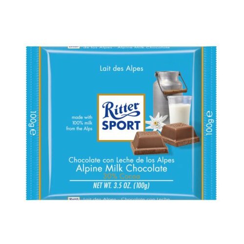 Ritter sport mlečna čokolada 100g Cene