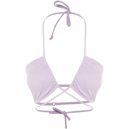Trendyol Lilac Tie Detailed Bikini Top Slike