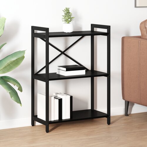 vidaXL Knjižna omara Črni hrast 60 x 30 x 83 cm Konstruiran les Cene