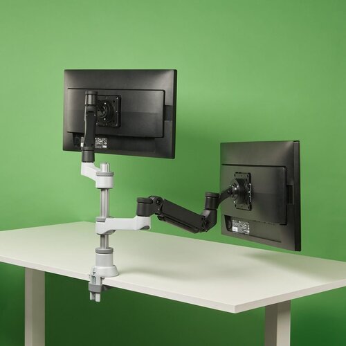  R-Go Tools Monitor arm R-Go Caparo Dual, for two monitors, adjustable with gas spring, 3-9 kg load capacity, 100% circular, black Cijene