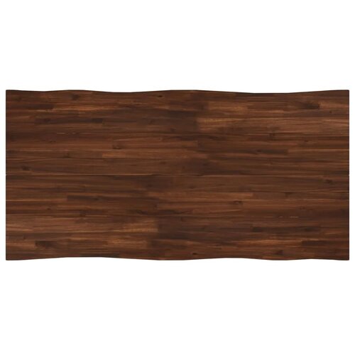  Stol za blagovanje s prirodnim rubom 160 x 90 x 75 cm - tamno smeđa i crna 160 x 90 x 75 cm Živi rub Slike