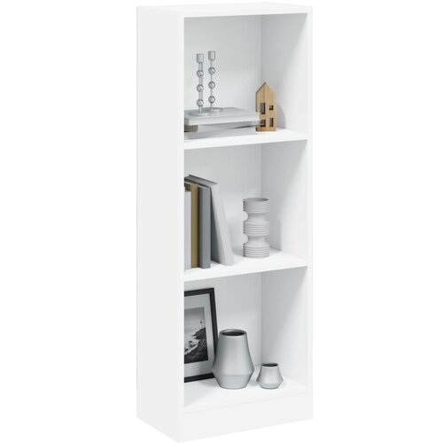 Furnova Knjižna omara 3-nadstropna bela 40x24x109 cm, (21932599) Cene