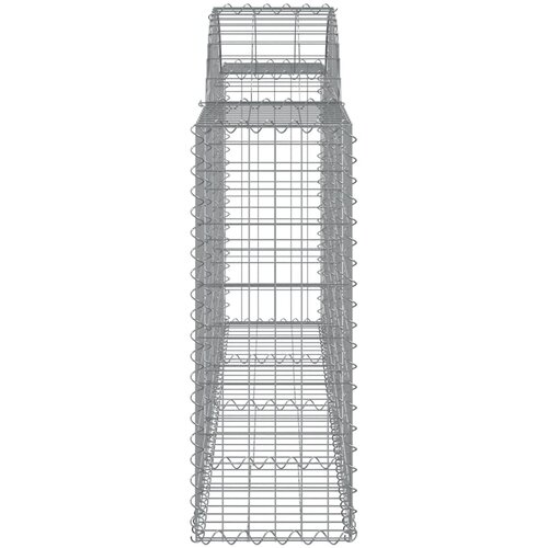  Lučne gabionske ko&amp;scaron;are 10 kom 200x30x80/100cm pocinčano željezo Slike