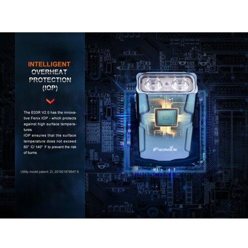 Fenix E03RV20BLU - punjiva led baterijska lampa led/usb IP66 500 lm 30 h 400 mah Slike