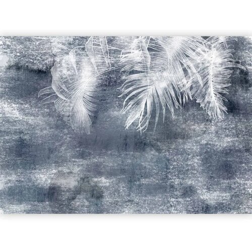  Foto tapeta - Abstraction with nature - exotic leaves on a blue background with pattern 300x210 Slike