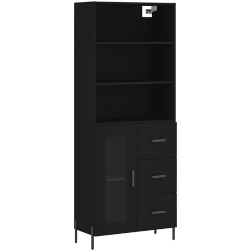 Maison Chic Visoka Komoda - Predalnik črna 69,5x34x180 cm inženirski les, (21717457) Slike