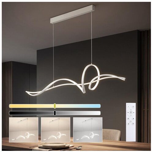 Brilagi LED prigu&amp;scaron;iva luster na sajli SIGNATURE LED/55W/230V 120x23 cm bela + daljinski upravljač Slike