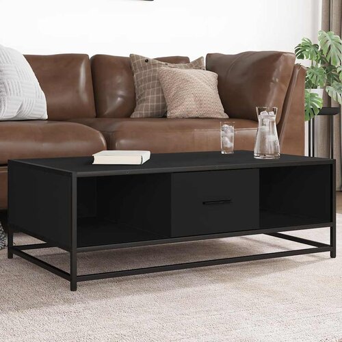  Stolić za kavu crni 100x57x35 cm konstruirano drvo i metal Slike