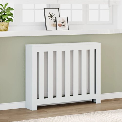 vidaXL Pokrov za radiator bel 104x20x82 cm inženirski les Cene