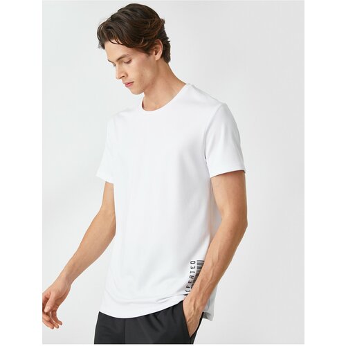 Koton Sports T-Shirt Label Printed Crew Neck Short Sleeve Breathable Fabric Cene