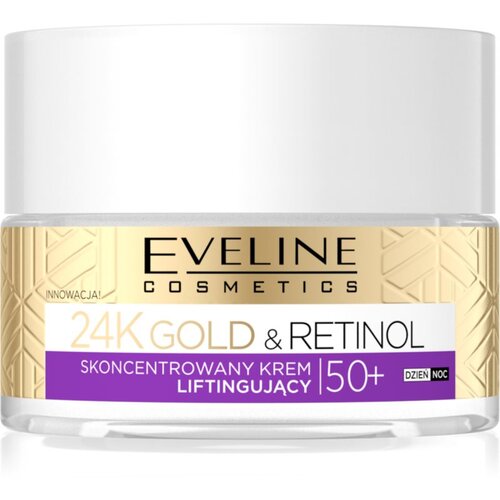 Eveline Cosmetics 24k Gold &amp;amp; Retinol 50+ lifting krema 50+ 50 ml Slike
