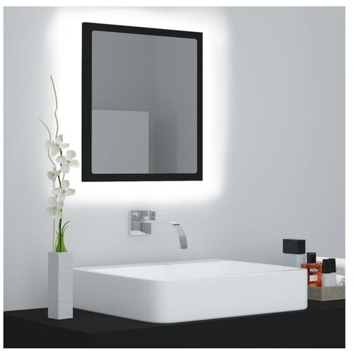  LED kopalniško ogledalo črno 40x8,5x37 cm iverna plošča Cene