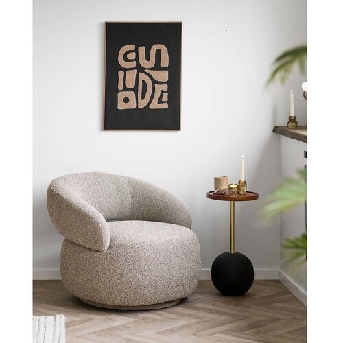 House Nordic Okrogla stranska mizica z mizno plo&amp;scaron;čo iz mangovega lesa &amp;oslash; 30 cm Sirone &amp;ndash; Slike