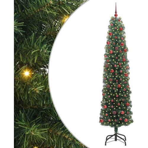 vidaXL Umestno božično drevo Zelena 210 cm PVC in Jeklo in Plastika Cene