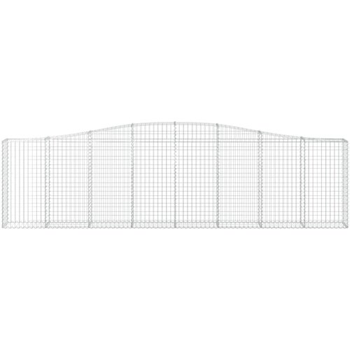  Lučne gabionske ko&amp;scaron;are 15kom 400x30x100/120cm pocinčano željezo Slike