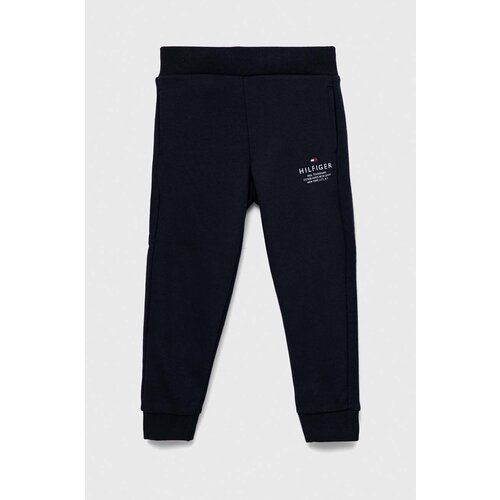 Tommy Hilfiger Dječji donji dio trenirke boja: tamno plava, s tiskom Slike