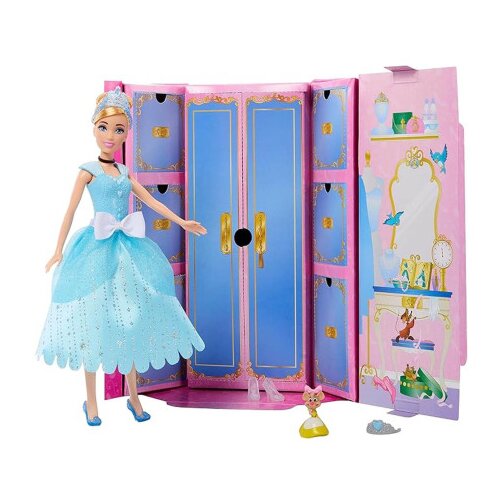 Mattel Igračka lutka pepeljuga sa ormarom i odjećom Disney HMK53-9633 Cijene