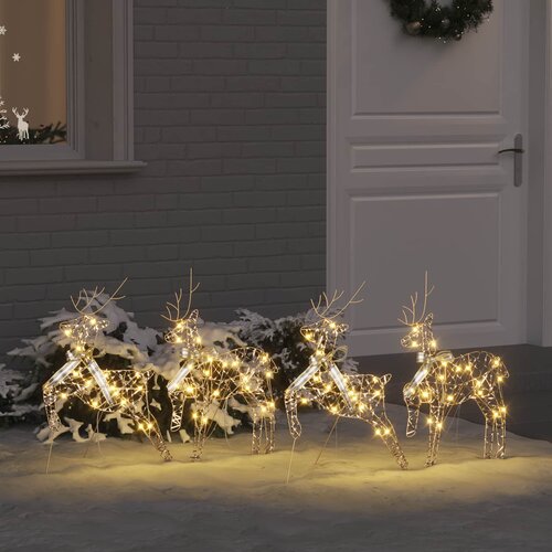  LED Riječni jeleni s 80 LED svjetlima 4 pcs Zlatno PET Cijene