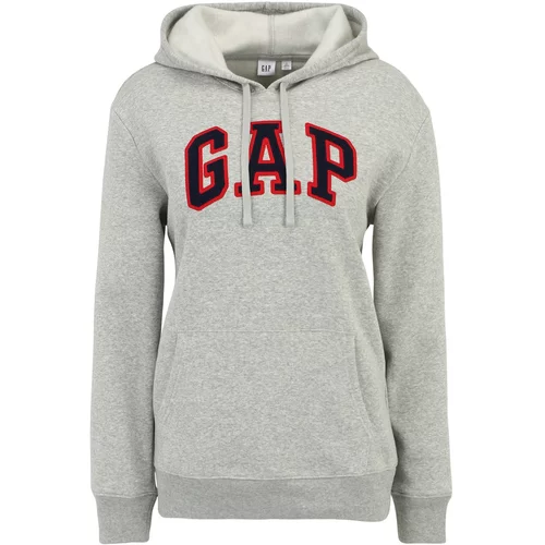Gap Tall Sweater majica 'HERITAGE' siva melange / crvena / crna