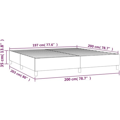  Okvir za krevet s oprugom boja cappuccina 200x200 cm od umjetne kože Slike