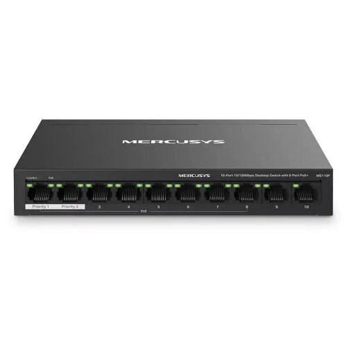 Mercusys SWITCH MS110P 10-Port 10/100Mbps Desktop Switch with 8-Port PoE+ Cijene