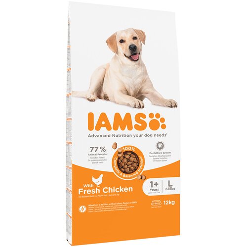  10 + 2 gratis! IAMS suha pasja hrana 12 kg - Advanced Nutrition Adult Large Dog s pi&scaron;čancem Cijene