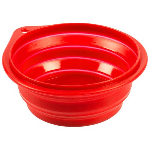 Duvo Silicone Travel Bowl 250ml 11cm, Silikonska Putna Činija Za Pse, Crvena Slike
