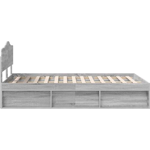  Okvir za krevet s uzglavljem Siva Sonoma 120 x 200 cm Slike