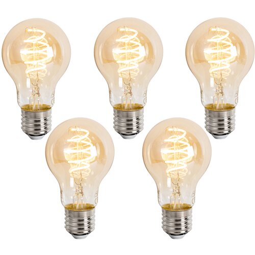 LUUMR Komplet 5 Pametne zatemljive LED žarnice E27 A60 jantar 4,9 W 320 lm 2500 K Cene