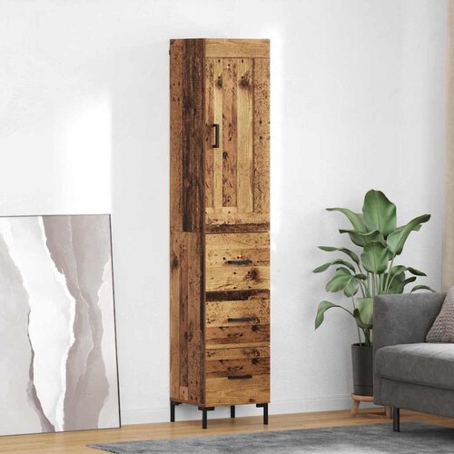 vidaXL Highboard Staro drvo 34,5 x 34 x 180 cm Konstruirano drvo Cijene