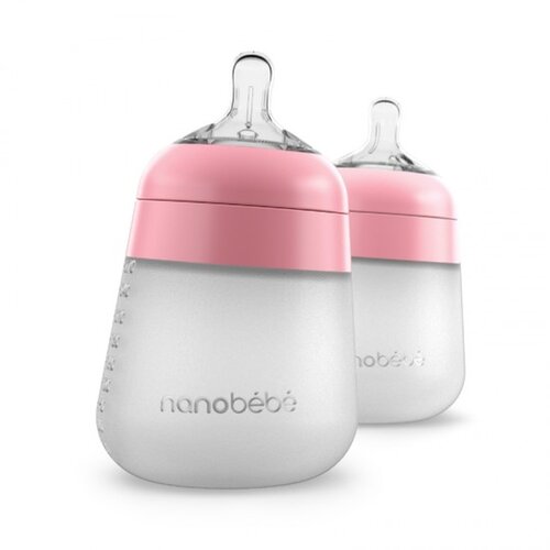 NANOBEBE silikonska bočica Flexy 270ml 2kom - Roza pink 1012214 Cijene