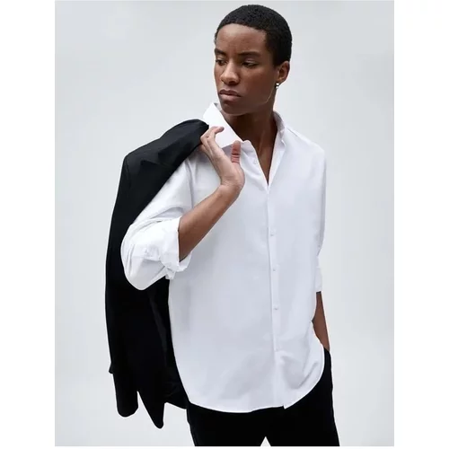 Koton Men's Clothing Basic Shirt Classic Collar Slim Fit Buttoned