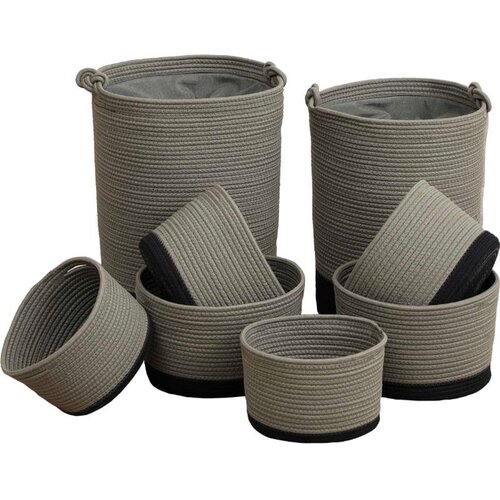 Tendance SET KOŠARA ZA RUBLJE 8/1, PAMUK, KHAKI-CRNA Cene