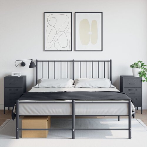 Furnova Nočna omarica 2 kosa antracit 36x39x68 cm jeklo, (21926174) Slike