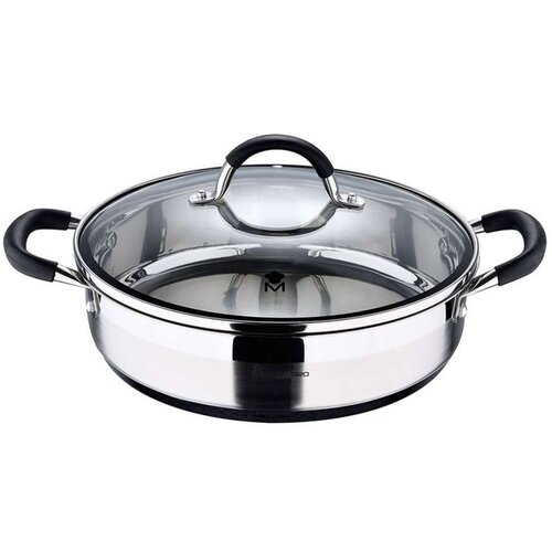  Duboka tava s poklopcem Masterpro Nehrđajući Čelik AISI 304 (3 8 L) 28 x 7 cm Cijene