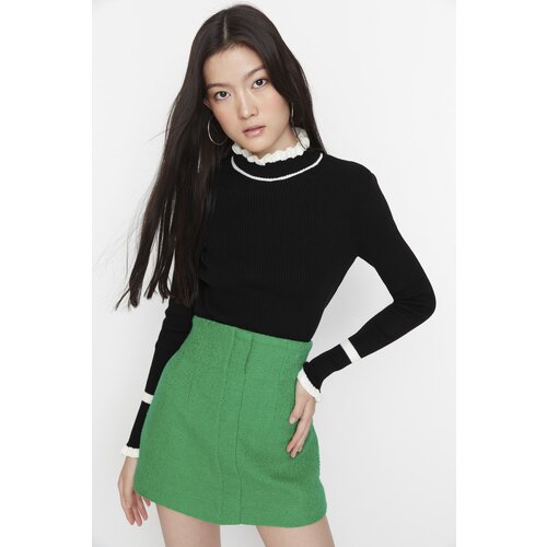 Trendyol black color block knitwear sweater Slike