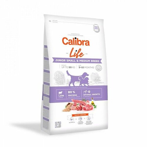CALIBRA Dog Life Junior Small & Medium Breed Jagnjetina, hrana za pse 12kg Slike