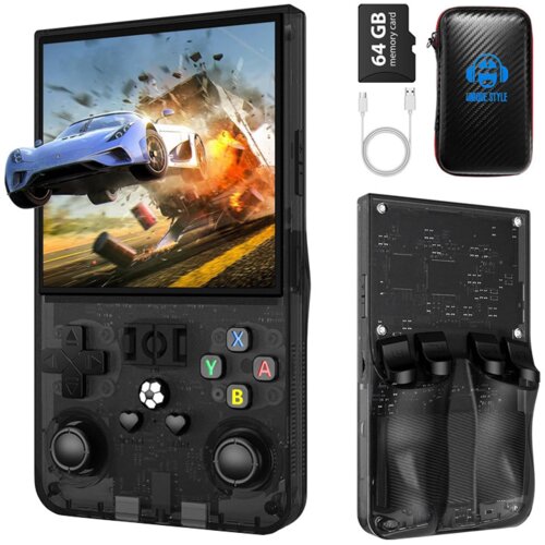  Rucna konzola GAME MASTER R36 Max 64GB transparent crna Cene