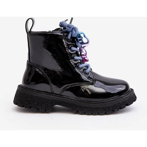 Kesi Children's patented insulated boots with embellishment, black Bunnyjoy