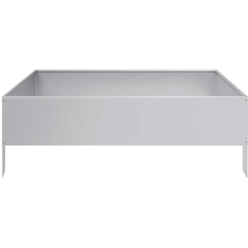  Povi&amp;scaron;ena vrtna gredica 100x100x33,5 cm pocinčani čelik Slike