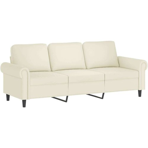 VidaXL 2-dijelni set sofa s jastucima krem bar&amp;scaron;unasti Slike