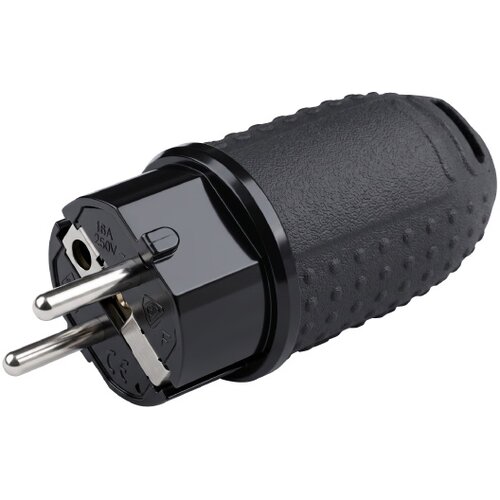  Gumeni &amp;scaron;uko utikač, IP44, 16A, 220-240V, crni Slike
